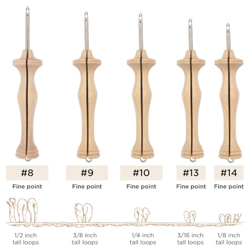 Evita bucles flojos con Oxford Punch Needle Fine 3mm de madera natural estable 5