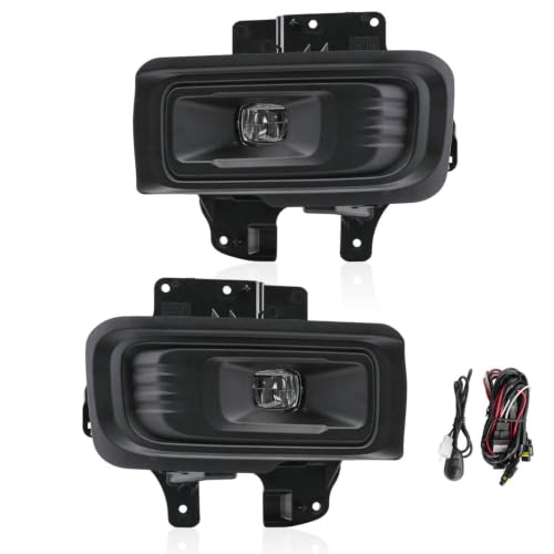 Premium LED Fog Light Assembly with Bracket For 2024 2025 2026 F150 Lariat/STX/XL/XLT Ford Replacement Assembly Kit with Bezel and Housing Black wideep Easy Plug-and-Play Anti-fog IP67 DC 12V 2Pcs