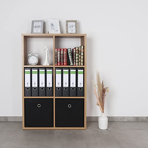 Holzregal Ricoo WM079-EG mit 6 Regalböden für Bücher und Dekoration