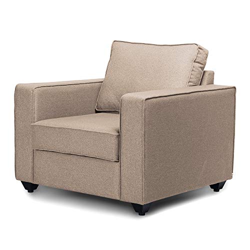 Image of Wakefit Sofa Set | 3 Year Warranty | Sofa 5 Seater, 5 Seater Sofa for Living Room, Wooden Sofa Set, Sofa Set 3+1+1 Seater - Napper(Omega : Pearl)