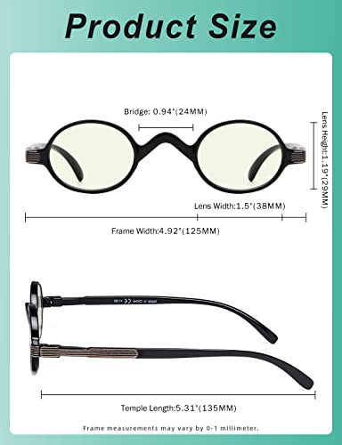 Image of Eyekepper Reading Glasses for Women Men, Blue Light Readers Round