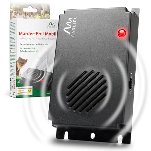 GARDIGO&reg; Anti-Martre &agrave; Ultrasons pour Voiture | R&eacute;pulsif Fouine & Rongeurs | Prot&egrave;ge Moteur & C&acirc;bles | Fonctionne &agrave; Piles | Garage, Grenier, &Eacute;table | 1 pc
