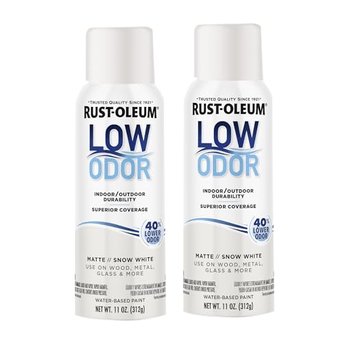 Image of Rust-Oleum Low Odor Premium Spray Paint, 11 oz, Matte Snow White, 2 Pack