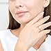 Hoops & Loops Yellow Gold Flashed 925 Sterling Silver 3.0ct Round Brilliant Cut Cubic Zirconia Solitaire Engagement Bridal Wedding Statement Band Ring for Women, Size 7