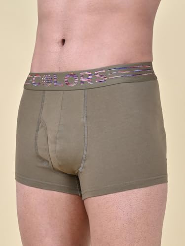 Image of Rupa Colors Solid Trunk for Men, Cotton Blend, Outer Elastic, Regular Fit, Pack of 1