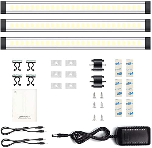 Preisvergleich Produktbild Unterbauleuchte, LED unterbauleuchte küche Dimmbar 12W, 30cm, 600lumen, 4000Kwarmweiße Lichtfarbe Unterbaulampe I Küchenlampe I Werkstattlampe I unterbauleuchte küche (3 Stück)