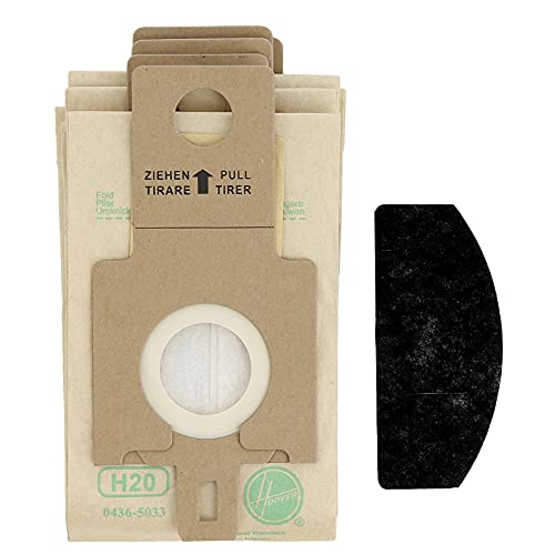 Hoover Purepower Upright Staubsaugerbeutel, 5 Stück, Rücken Plus) Cover