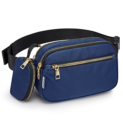 Newshows Fanny Packs for Women Men, Mini Belt Bag, Crossbody Bag with Multi-Pockets, Adjustable Strap Small Sling Waist Packs for Travel Shopping Hiking Traveling Cycling Running(Dark Blue) Newshows Fanny Packs for Women Men, Mini Belt Bag, Crossbody Bag with Multi-Pockets, Adjustable Strap Small Sling Waist Packs for Travel Shopping Hiking Traveling Cycling Running(Dark Blue)