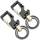 Car Key Chain with 2 Key Rings Set of 2, Carabiner Key Chain Bottle Opener for Men and Women (Gun Co