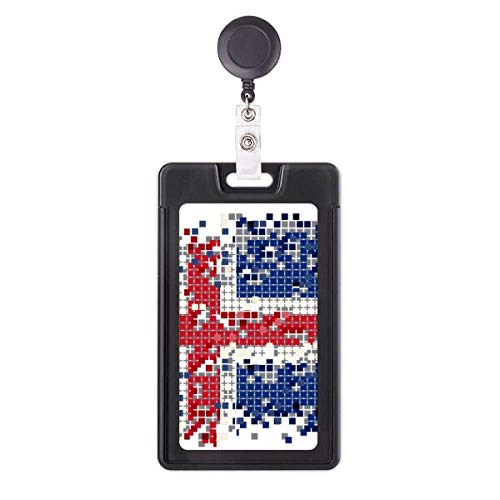 Porte-badge rétractable drapeau Islande anti-perte pour carte et pass