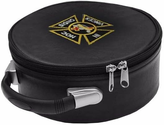 Masonic regalia Knights Templar Hat/Cap Case black leather
