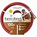 Garden Hose, Farm & Ranch Duty, 450 PSI, Dark Red, 3/4-In. x 100-Ft.