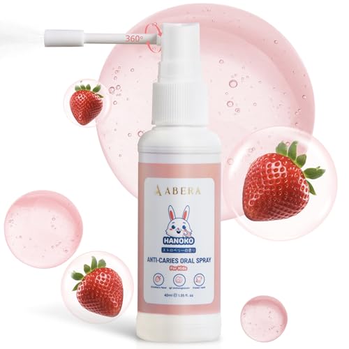 Image of Abera Anti-Caries Kids Oral Spray, Kids Toothpaste Helper for Cavity Repair & Fresh Breath, Use for Newborn to Preschooler, Fluoride Free Toddler Toothpaste Helper, Strawberry Flavor 1.35 fl Oz