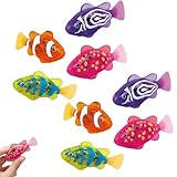 Magic Glowing Swimming Fish - Interactive Water-Activated Robot Toy, Magic Water-Activated Glowing Swimming Fish, Electronic Pet Fishs Bath Toy | LED Light up | Auto-Swimm Bath Toy (8pcs)
