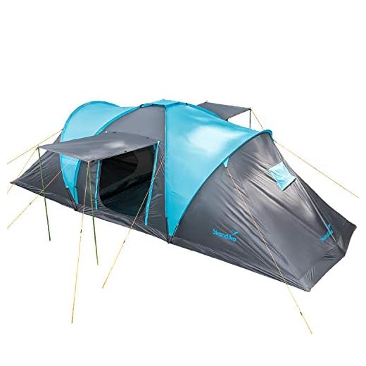 Skandika Hammerfest 6 Personas - Tienda de campaña Familiar - mosquiteras- 2 dormitorios (con Suelo Cosido)