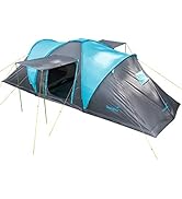 Skandika Hammerfest 6 - Tente dôme familiale - 6 Personnes - 620 x 220cm – Bleu - avec ou sans Ta...