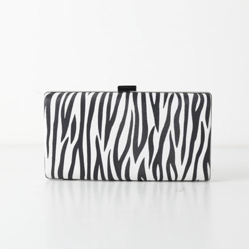 Pochette zèbre blanche Uonlytech chic pour mariages et dîners mondains