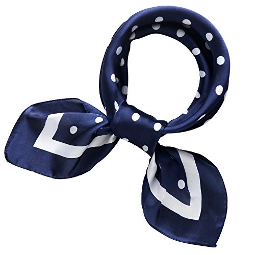 RIIQIICHY Petit Foulard Carré de Soie Multi-motifs pour Femmes Accessoires Élégants 70 * 70cm