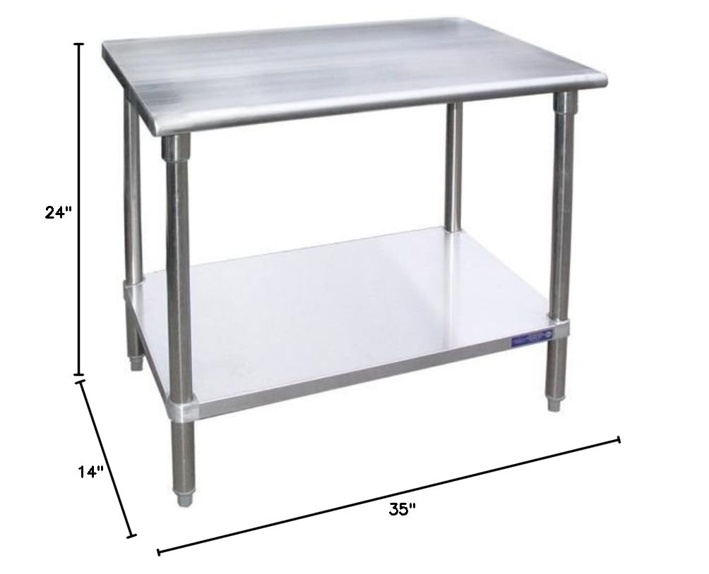 Stainless Steel Work Table Food Prep Worktable Restaurant Supply 18" x 24" NSF Approved
