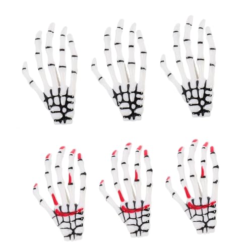 HAPINARY Lot De 6 Barrettes À Cheveux Gracieuses Et Douces Pour Halloween Squelette Yeux Sanglants Pour Femmes Et Filles