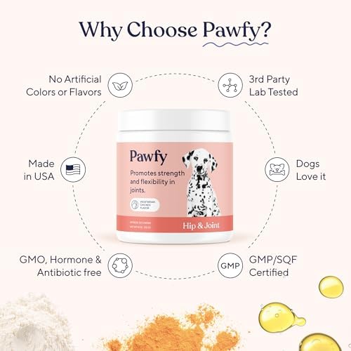 Pawfy Hip & Joint Supplement for Dogs with MSM & Vitamins | Glucosamine Chondroitin for Small, Medium & Large Breed - Supports Mobility & Bones | Glucosamine for Dogs with Omega 3-30 Chews — view 5