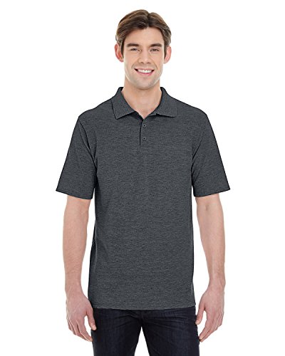Hanes FreshIQ X-Temp Pique Polo Charcoal Heather 6XL