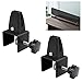 Price comparison product image UFURMATE Privacy Panel Clip, 2Pcs Adjustable Black Desk Partition Clamp Brackets Sneeze Guard Clamp Stand Aluminum Alloy Desk Screen Baffle Fixed Clamps for Fixing Wooden/Acrylic or Glass Partition