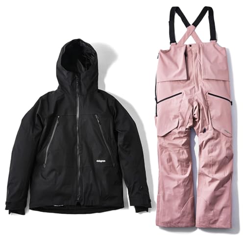 [43DEGREES] �X�m�[�{�[�h�E�F�A �㉺�Z�b�g [ �����Y�E���f�B�[�X / �S60�p�^�[�� : 14.BLACK + LIGHT PINK (2020�N�������f��) / M-L�T�C�Y ] �W���P�b�g �r�u�p���c �Z�b�g �X�L�[�E�F�A �h�� ���� ��