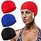 3 Cuffie Da Nuoto In Nylon - Cappelli Da Bagno Unisex Antiscivolo Per Piscina E Sport Acquatici - Foto 2