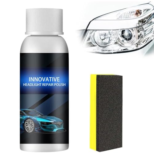 Líquido de reparación para faros de automóviles, líquido de reparación de faros, limpiador de faros, abrillantador de faros, líquido de reparación de faros de automóviles para todos (30ML,1PC)