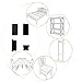 Sourcingmap - Tapones de Tubo rectangulares para Tapas de Tubo (20 x...