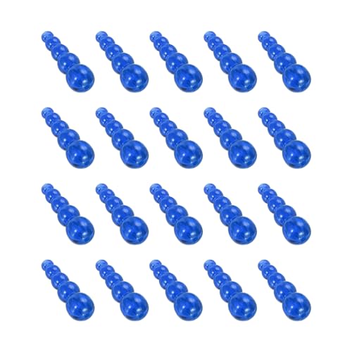 PATIKIL Stacked Fishing Beads, 50 Pack Plastic Fishing Bead Lure Tackle Inline Making Supplies for Saltwater Freshwater, Blue
