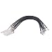 BIHRTC Pack of 50 Black DIY Leather Plaited Cords Ropes with Lobster Clasps Extended Chain for Charms Bracelets Jewelry Making