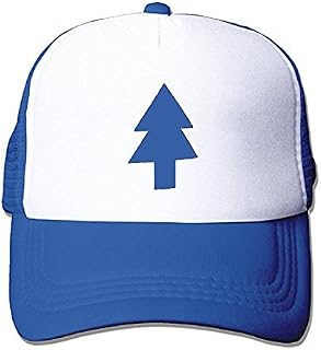 ZMvise Dipper Flat Hat Blue Pine Tree Printed Cute Baseball Cap Trucker Mesh Hat