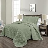 PHRIXUS Oversized King Bedspread (118"x106"), King Quilt Bedding Cover Comfy, Lightweight Stitched C