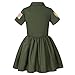 Girls Fighter Pilot Costume Kids Air Force Flight Suit Dress Up for Halloween Cosplay Outfits (11-12 Years) Green