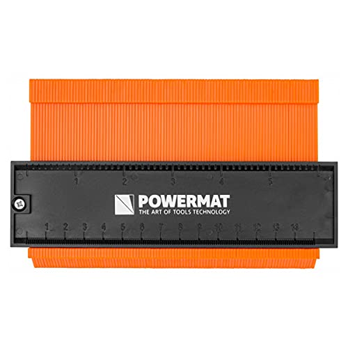 POWERMAT Gabarit de forme jauge de contour 14 cm, Mesure / Gabarit, Outil de traçage, Règle, Plastique, Industriel, 14.6 cm