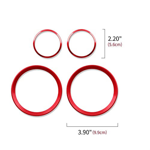 Image of 4PCS Car Air Vent Frame Trim AC Sticker Decals Aluminum Alloy Compatible with Alfa Romeo Giulia 952 Stelvio 949 2016-2026 Accessories (Front)
