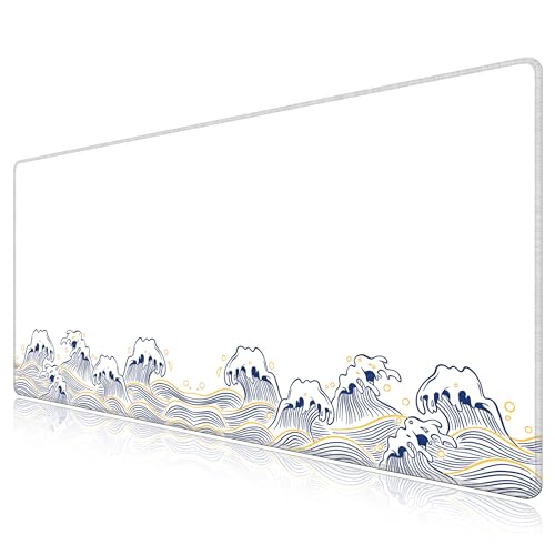 Tapis de souris large XXXL LL-COEUR avec revêtement textile haute densité