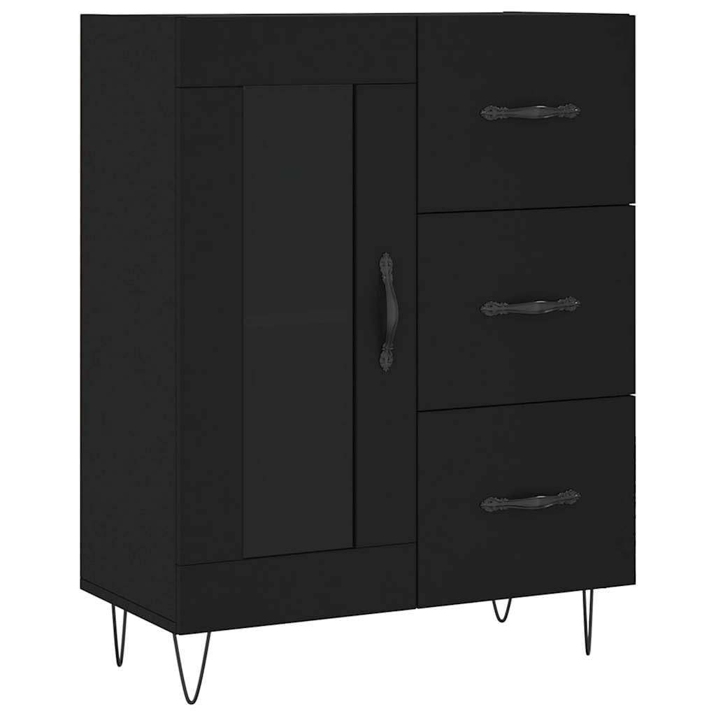 Mueble auxiliar negro de 34 cm de fondo para solucionar la falta de espacio en casa