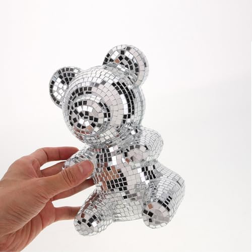 Ours disco en verre réfléchissant pour égayer un bureau sombre