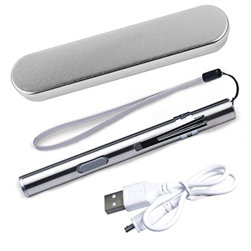 Usb Rechargeable Pen Light, Lafeina Pocket Small Handy Led Torch Mini Flashlights With Stainless Steel Clip #TOP11