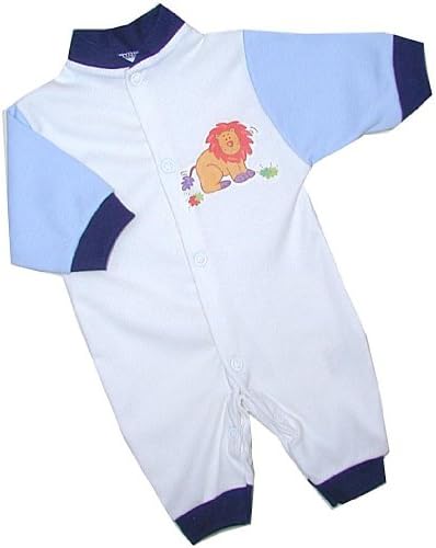 Babyprem Premature Baby Romper Playsuit Cotton Clothes Blue Lion 1.5-7.5lb