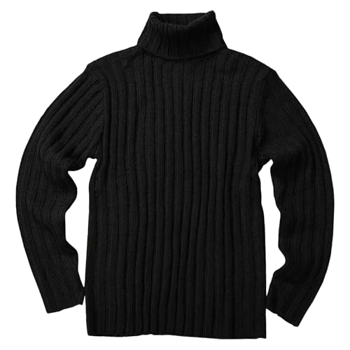 JEShifangjiusu Mens Turtleneck Thick Wool Cable Knitted Sweater Fall Slim Fit Long Sleeve Pullover Winter Warm Sweater2