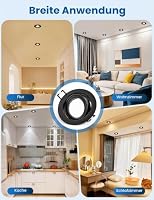 Einbaustrahler GU10 Set, 10x Schwenkbar Einbaurahmen 68mm mit GU10 Fassung – Ansicht 6
