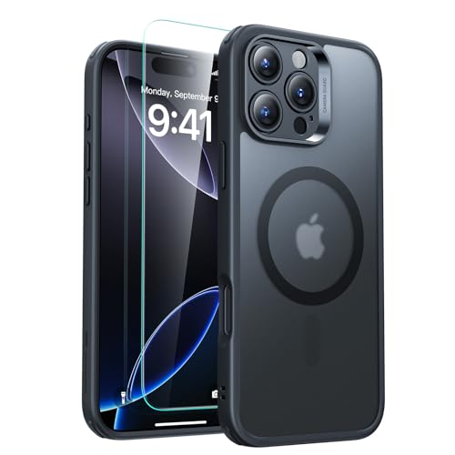 ESR für iPhone 16 Pro Hülle (4 in 1) Set, Transparente Matte Hülle mit Displayschutzfolie, Kompatibel mit MagSafe, Milit...