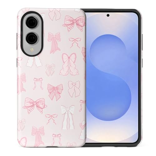 Coque Samsung S25 Edge silicone rigide premium rose nœud ruban HL2