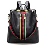 Mochila feminina moderna nova bolsa de ombro grande capacidade, Cor:, 30 x 13 x 30cm