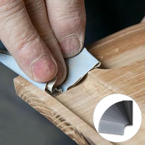 25 Stück Körnung 400 Nass und Trocken Sandpapier, Schleifpapier Set, Schmirgelpapier zum Polieren und Schleifen für Auto, Holzmöbel, Stein, Lack, Metall, Glas - 22,9 x 9,9 cm