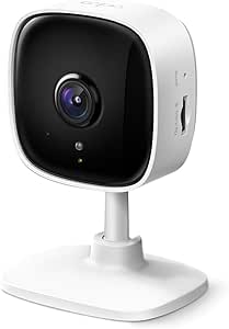 TP-Link Tapo C110 WiFi IP Camera, Surveillance Camera (3 MP Resolution, 2-Way Audio, Motion Detection, Sound and Light Alarm, Night Vision up to 9 m, Up to 256 GB Local Storage on SIM Card), White asin的图片